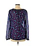 Ann Taylor LOFT 100% Polyester Purple Long Sleeve Blouse Size M - photo 2