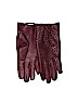 Burberry 100% Leather Solid Burgundy Gloves Size 7 - photo 1