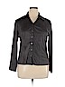 J.jill 100% Polyester Gray Long Sleeve Button-Down Shirt Size 14 - photo 1
