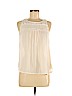 Ann Taylor LOFT 100% Polyester Ivory Sleeveless Blouse Size S (petite) - photo 1