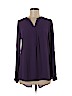 Mossimo 100% Polyester Purple Long Sleeve Blouse Size S - photo 1