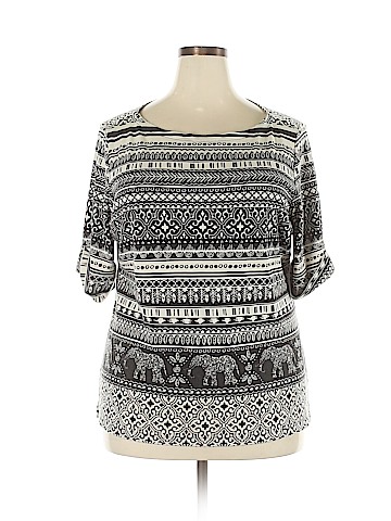 Karen Scott 3/4 Sleeve Top (view 1)