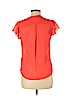 H&M 100% Polyester Orange Short Sleeve Blouse Size 6 - photo 2
