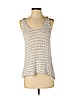 360 Sweater 100% Cotton Tan Sleeveless Blouse Size S - photo 1