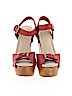 Madison Harding 100% Leather Red Wedges Size 7 - photo 2