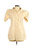 Jil Sander 100% Silk Tan Short Sleeve Silk Top Size EU 40 / US 10 - photo 1