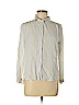 H&M 100% Viscose White Long Sleeve Button-Down Shirt Size 6 - photo 1