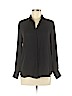 H&M 100% Polyester Black Long Sleeve Blouse Size 6 - photo 1