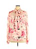 White House Black Market 100% Polyester Pink Long Sleeve Blouse Size 16 - photo 1
