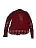 Assorted Brands Checkered-gingham Burgundy Cardigan Size M (kids) - photo 2