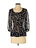 Club Monaco 100% Silk Black 3/4 Sleeve Silk Top Size XS - photo 1