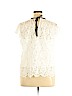 White House Black Market White Short Sleeve Blouse Size XL - photo 2