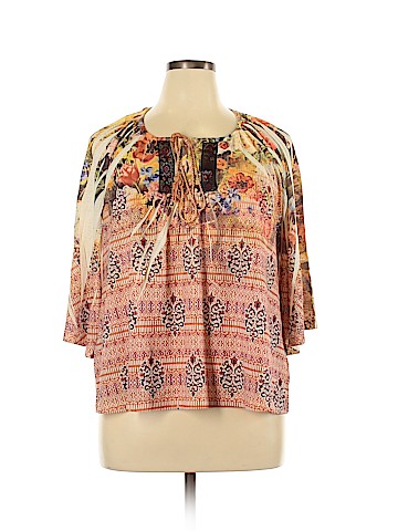 One World 3/4 Sleeve Top (view 1)