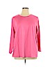 Lands' End 100% Cotton Pink 3/4 Sleeve T-Shirt Size 1X - photo 1