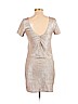 Free People 100% Polyester Gold Cocktail Dress Size L - photo 2
