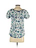 Lucky Brand 100% Cotton Blue Short Sleeve Blouse Size XS - photo 2