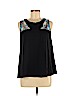 Milly Black Sleeveless Silk Top Size 8 - photo 1