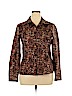 Preston & York 100% Polyester Brown Long Sleeve Blouse Size 14 - photo 1