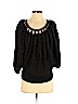 Vivienne Tam Black 3/4 Sleeve Silk Top Size S - photo 1