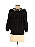 Vivienne Tam Black 3/4 Sleeve Silk Top Size S - photo 2