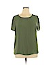 Ann Taylor LOFT 100% Polyester Green Short Sleeve Blouse Size XL - photo 1