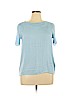 H&M 100% Polyester Blue Short Sleeve Blouse Size 14 - photo 1