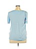 H&M 100% Polyester Blue Short Sleeve Blouse Size 14 - photo 2