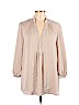 Mossimo 100% Polyester Tan Long Sleeve Blouse Size L - photo 1