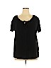 Style&Co Black Short Sleeve Top Size XL - photo 1