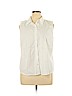 Liz Claiborne White Sleeveless Button-Down Shirt Size XL - photo 1