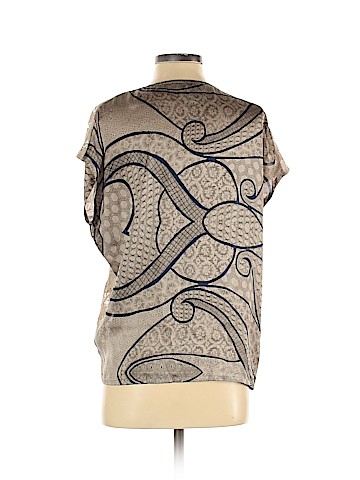 Aqua Short Sleeve Blouse (view 2)