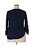 Merona 100% Rayon Blue Long Sleeve Blouse Size XXL - photo 2