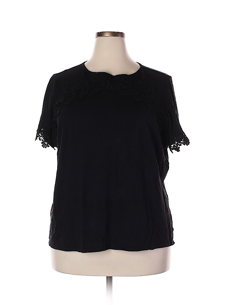 Liz Claiborne Black Short Sleeve Top Size 3X (Plus) - 70% off | thredUP
