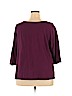 Lane Bryant 100% Cotton Purple 3/4 Sleeve Top Size 22 - 24 Plus - photo 2