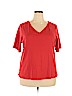 Lane Bryant 100% Cotton Red Short Sleeve T-Shirt Size 22 - 24 Plus - photo 1