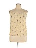 ABEO 100% Viscose Ivory Sleeveless Blouse Size XL - photo 1