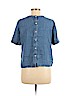 Ann Taylor LOFT Blue Short Sleeve Blouse Size M (petite) - photo 2