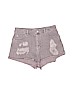 Topshop 100% Cotton Purple Denim Shorts Size 10 - photo 1