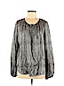 L'Agence 100% Silk Black Long Sleeve Silk Top Size 6 - photo 1
