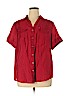 Roz & Ali Red Short Sleeve Blouse Size 1X - photo 1