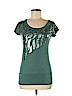Topshop 100% Rayon Green Short Sleeve Top Size M - photo 1