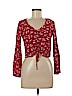 Hollister 100% Rayon Red Long Sleeve Blouse Size M - photo 1
