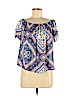 Pink Republic 100% Polyester Blue Short Sleeve Blouse Size M - photo 1
