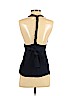 Black Halo 100% Silk Blue Sleeveless Silk Top Size 0 - photo 2