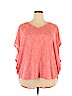 Ava & Viv 100% Polyester Pink Short Sleeve Top Size 2X - 3X - photo 1