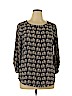 Pixley 100% Polyester Black 3/4 Sleeve Blouse Size XL - photo 1