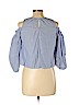 Soprano 100% Cotton Blue 3/4 Sleeve Blouse Size XL - photo 2