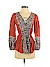 Free People Orange Long Sleeve Blouse Size XS - photo 1