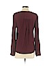 H&M 100% Viscose Burgundy Long Sleeve Blouse Size 4 - photo 2