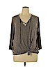 BKE Gray 3/4 Sleeve Top Size 1X - photo 1